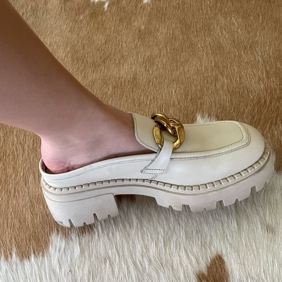 Free People Lyra Link Loafer Mules in Bone EU37.5 - Picture 7 of 9